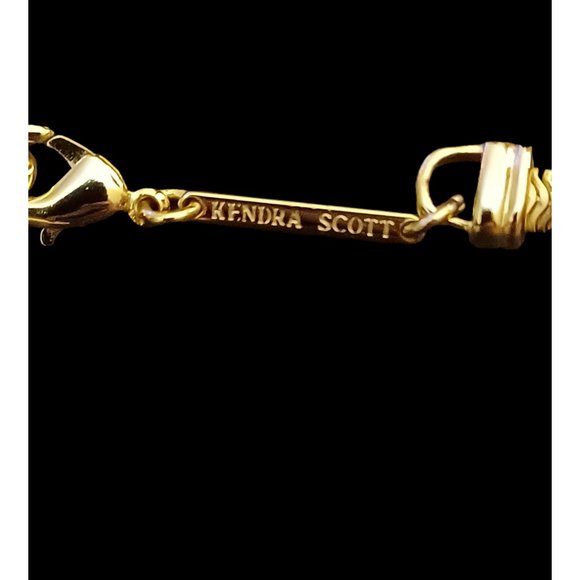 Kendra Scott Gold Tone Starla Y Necklace 21" Long With Bag NWT - Picture 8 of 11